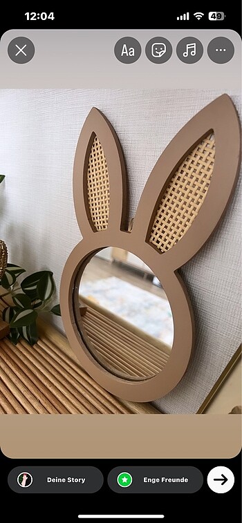 Diğer Tavşan Hazeran Rattan Bambu ayna pinterest