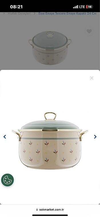  Beden ten rengi Renk Emaye Esse Yoğurt tenceresi 24 cm 6 Litre