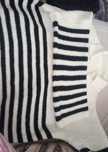 Diğer Zebra Desenli Kadın Triko Bluz