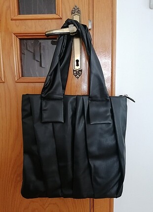 ZARA SİYAH SHOPPER ÇANTA