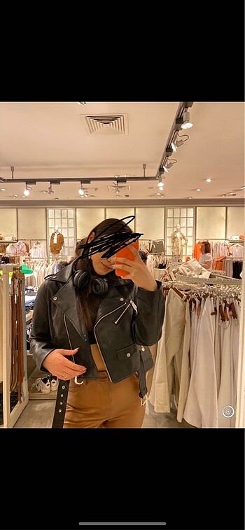 l Beden Stradivarius deri ceket