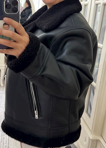 xl Beden Mango siyah biker ceket etiketli
