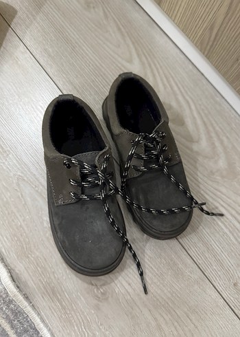 Gri Erkek Çocuk Bağcıklı Günlük Ayakkabı