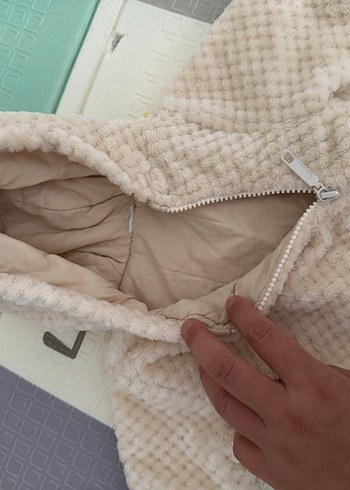 Kapüşonlu Örgü Gri Bebek Tulumu - Görsel 4