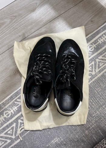 Siyah Kadın Spor Ayakkabı Velcro Detaylı