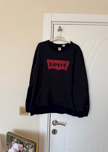 Levi's Siyah Parlak Baskılı Sweatshirt
