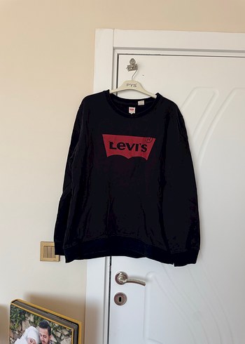 Levis Levi's Siyah Parlak Baskılı Sweatshirt