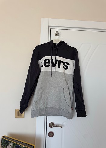 Levis Levi's Erkek Kapüşonlu Gri Sweatshirt