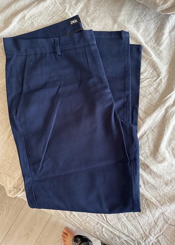 Kadın Lacivert Regular Fit Kumaş Pantolon - Görsel 5