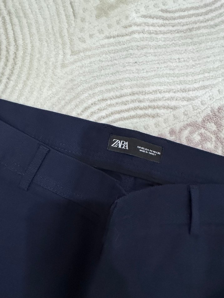 Kadın Lacivert Regular Fit Kumaş Pantolon - Görsel 3