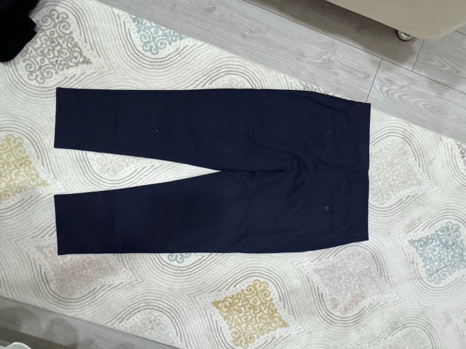 Kadın Lacivert Regular Fit Kumaş Pantolon - Görsel 4
