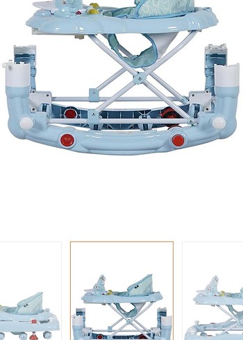 Prego Mavi Bebek Yürüteci, Ayarlanabilir Yükseklik müzikli - Görsel 3