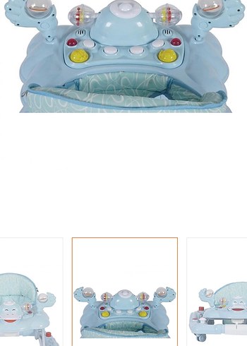 Prego Mavi Bebek Yürüteci, Ayarlanabilir Yükseklik müzikli - Görsel 8