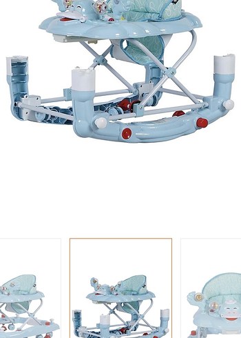 Prego Mavi Bebek Yürüteci, Ayarlanabilir Yükseklik müzikli - Görsel 6