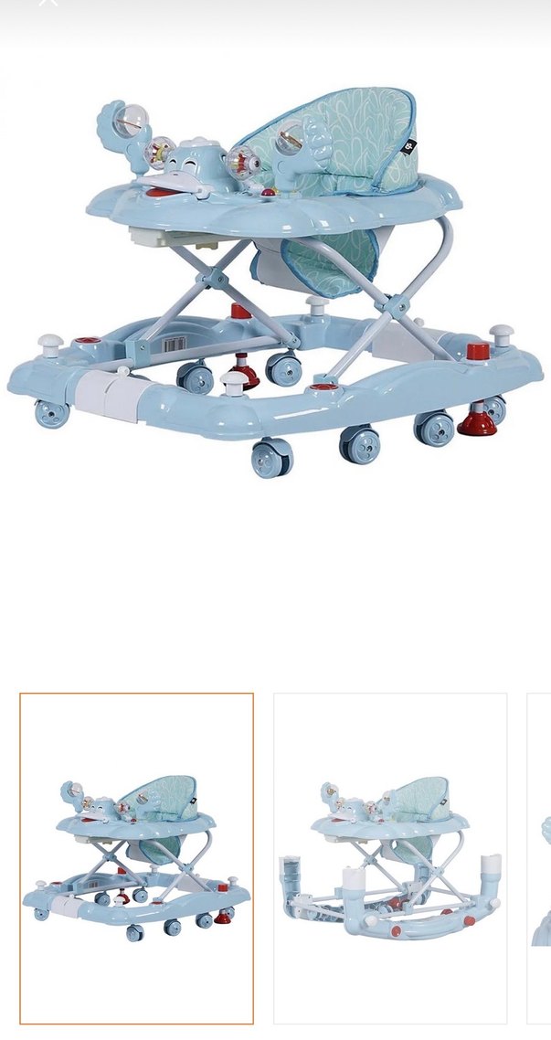 Prego Mavi Bebek Yürüteci, Ayarlanabilir Yükseklik müzikli - Görsel 5