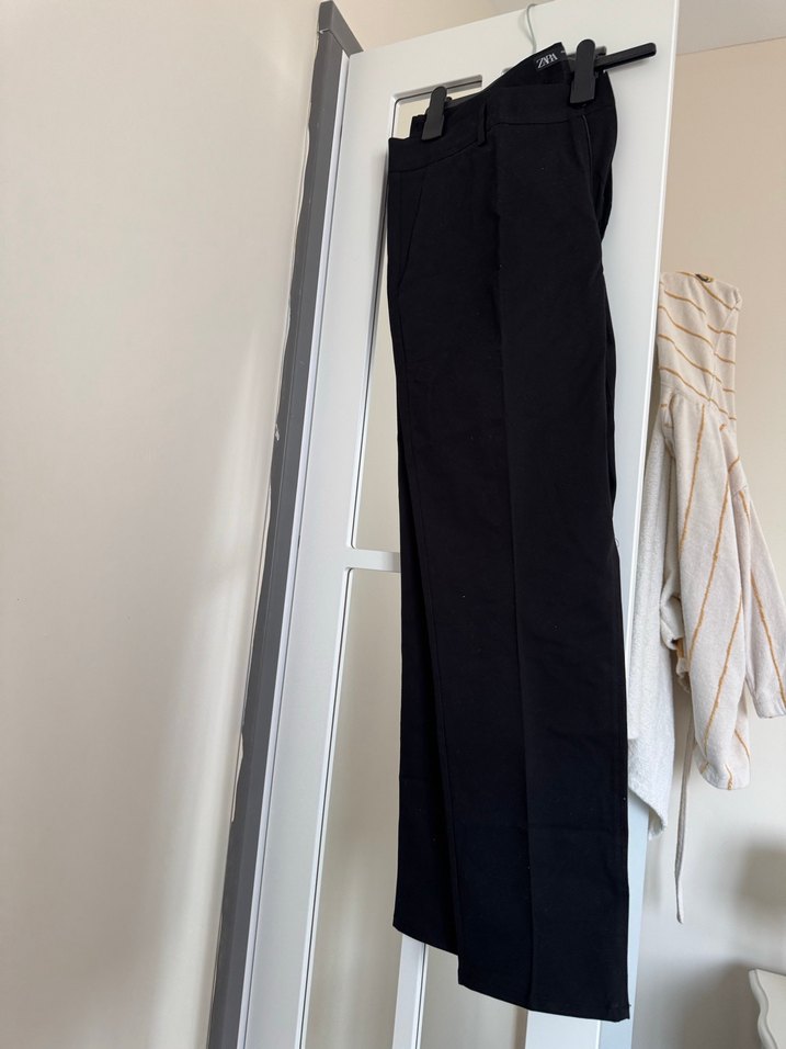 Siyah Midi Kumaş erkek zara Pantolon - Görsel 4