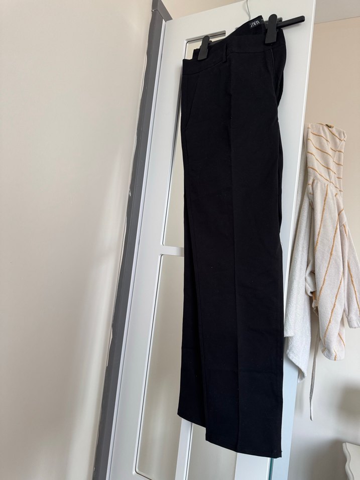 Siyah Midi Kumaş erkek zara Pantolon - Görsel 3