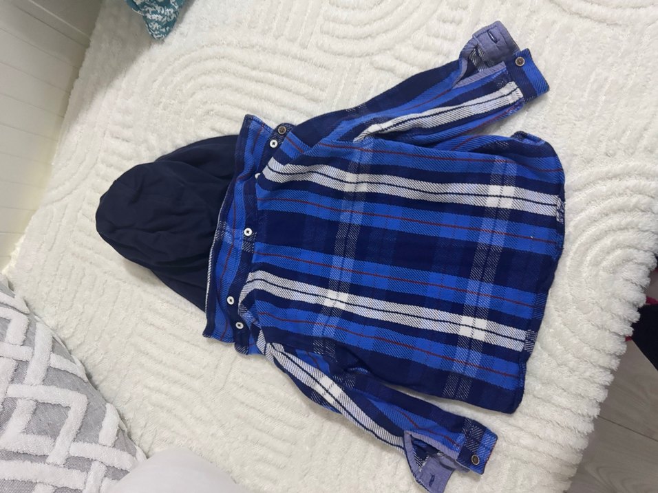 Erkek Çocuk Lacivert Kapüşonlu Ceket - Görsel 4