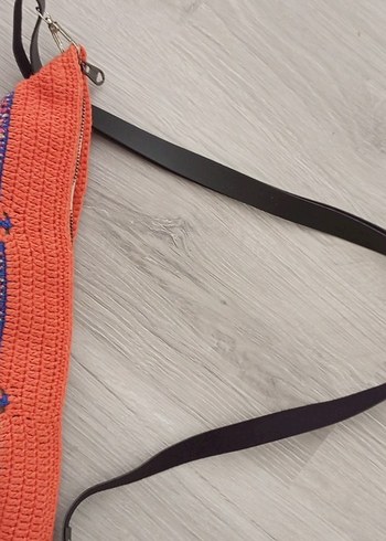 Zara Renkli Nakışlı Örgü Bohem Kadın Çanta