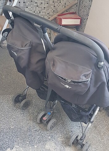 15-36 kg Beden gri Renk ikiz bebek arabası
