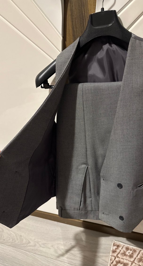 Gri Erkek Modern Klasik Takım Elbise - Görsel 4