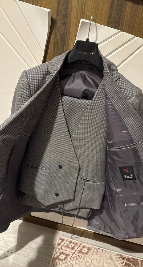 Gri Erkek Modern Klasik Takım Elbise - Görsel 2