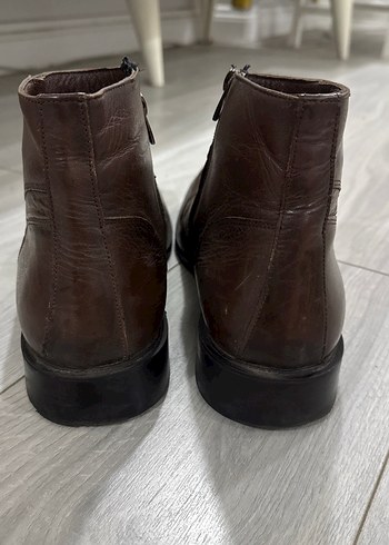 Kahverengi Deri Erkek Biker Bot. - Görsel 2