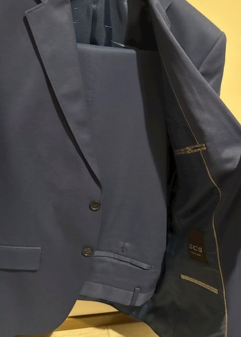 Lacivert  mavi Modern Klasik Düğmeli Erkek Takım Elbise - Görsel 2