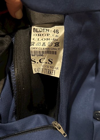 Lacivert  mavi Modern Klasik Düğmeli Erkek Takım Elbise - Görsel 4