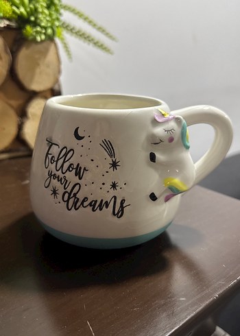 Unicorn Figürlü Pastel Beyaz Kupa - Görsel 2