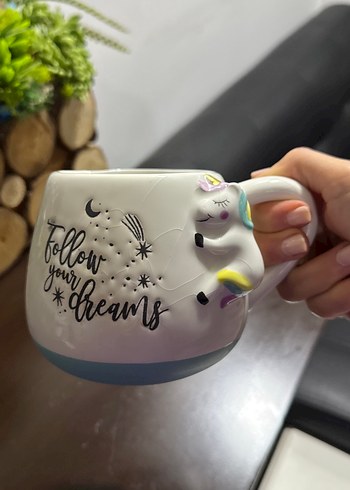 Unicorn Figürlü Pastel Beyaz Kupa - Görsel 4