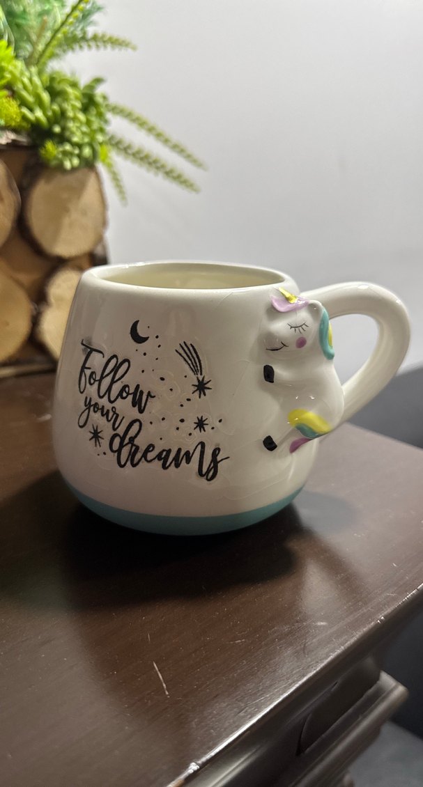 Unicorn Figürlü Pastel Beyaz Kupa - Görsel 2