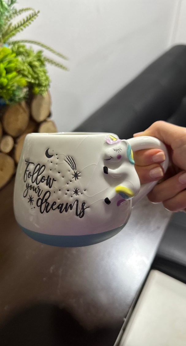 Unicorn Figürlü Pastel Beyaz Kupa - Görsel 4