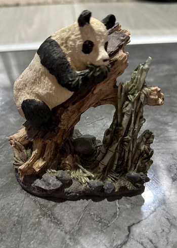 Bambu Üzerinde Panda Figürü - Görsel 2