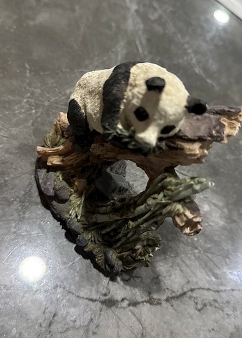 Bambu Üzerinde Panda Figürü - Görsel 3