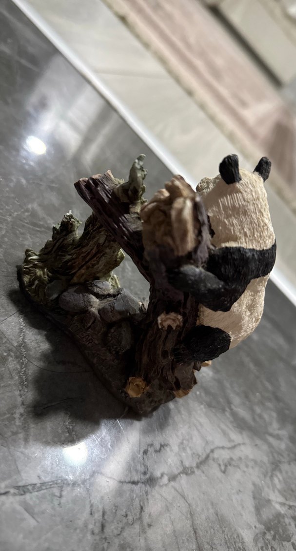 Bambu Üzerinde Panda Figürü - Görsel 4