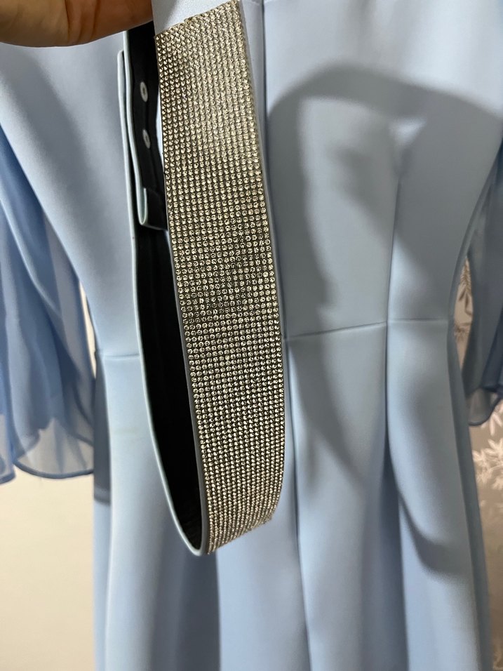 Mavi Uzun Abiye Elbise - Görsel 3