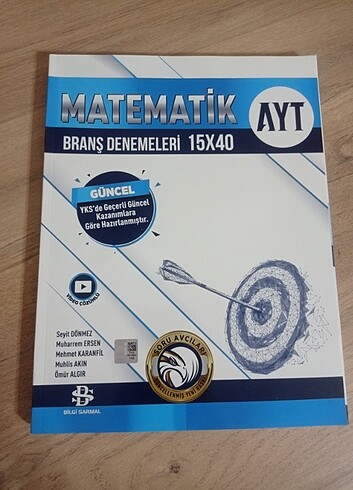 BİLGİ SARMAL YAYINLARI AYT MATEMATİK DENEME KİTABI 