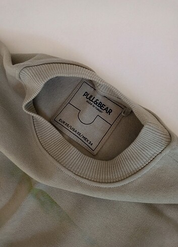 xs Beden yeşil Renk salaş sweatshirt