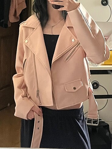 pembe deri ceket