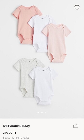 3 Ay Beden H&m organik zıbın body