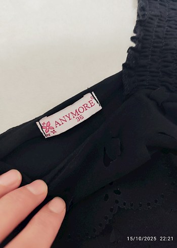 Siyah Fırfırlı Midi Kolsuz Elbise - Görsel 6