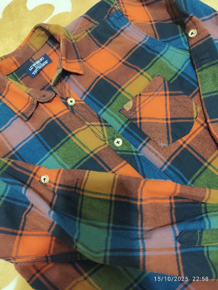 Renkli Düğmeli Uzun Kollu Erkek Gömlek - Görsel 3