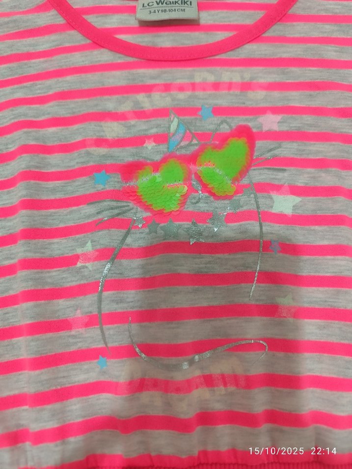 Pembe Kemerli Kız Çocuk Elbise - Görsel 3