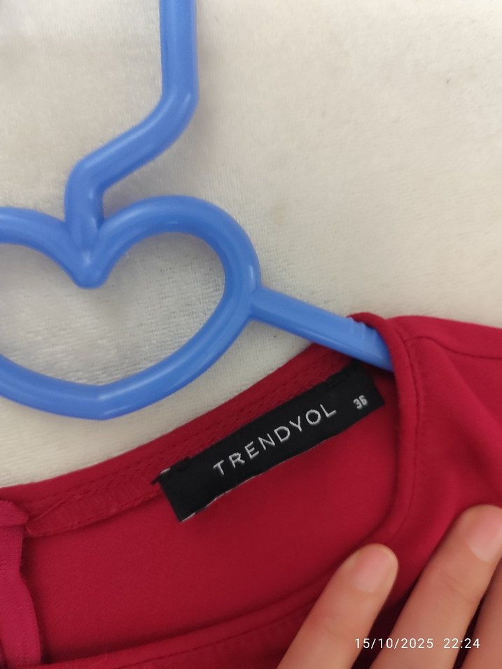 Kırmızı Midi Fırfırlı Kadın Elbise - Görsel 4