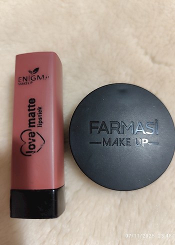 Pastel Pembe Allık ve Ruj Seti - Görsel 2