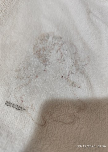 Kız Çocuk Kapüşonlu Beyaz Bornoz - Görsel 4