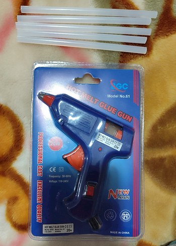 sıcak silikon tabancası ve mum - Görsel 3