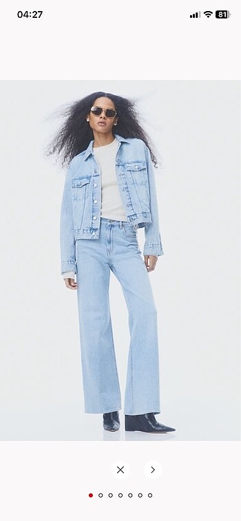36 Beden H&M wide high jeans