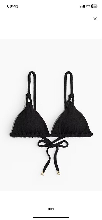 H&M dolgulu üçgen bikini üstü